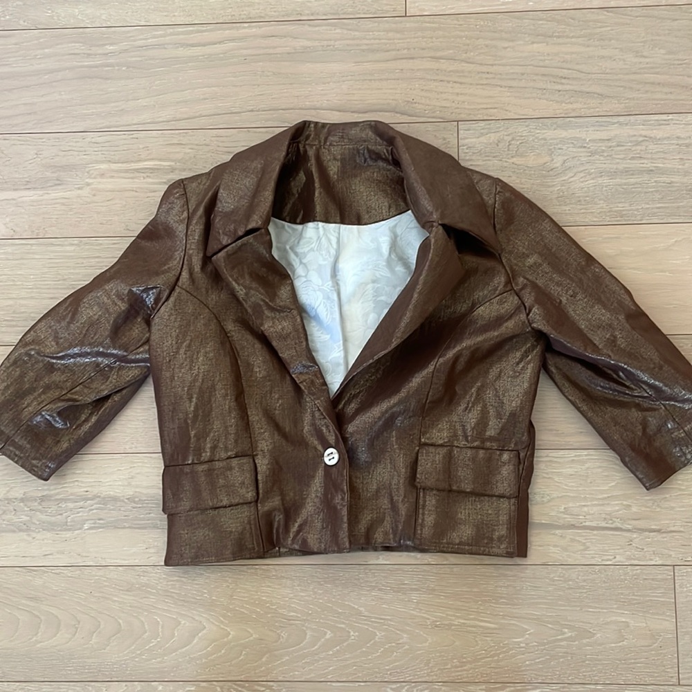 Cropped Linen Jacket